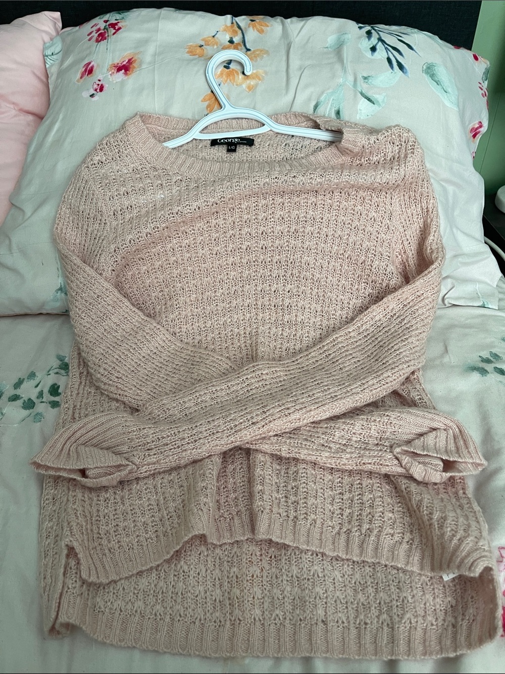 George Blush Pink Crewneck Sweater
